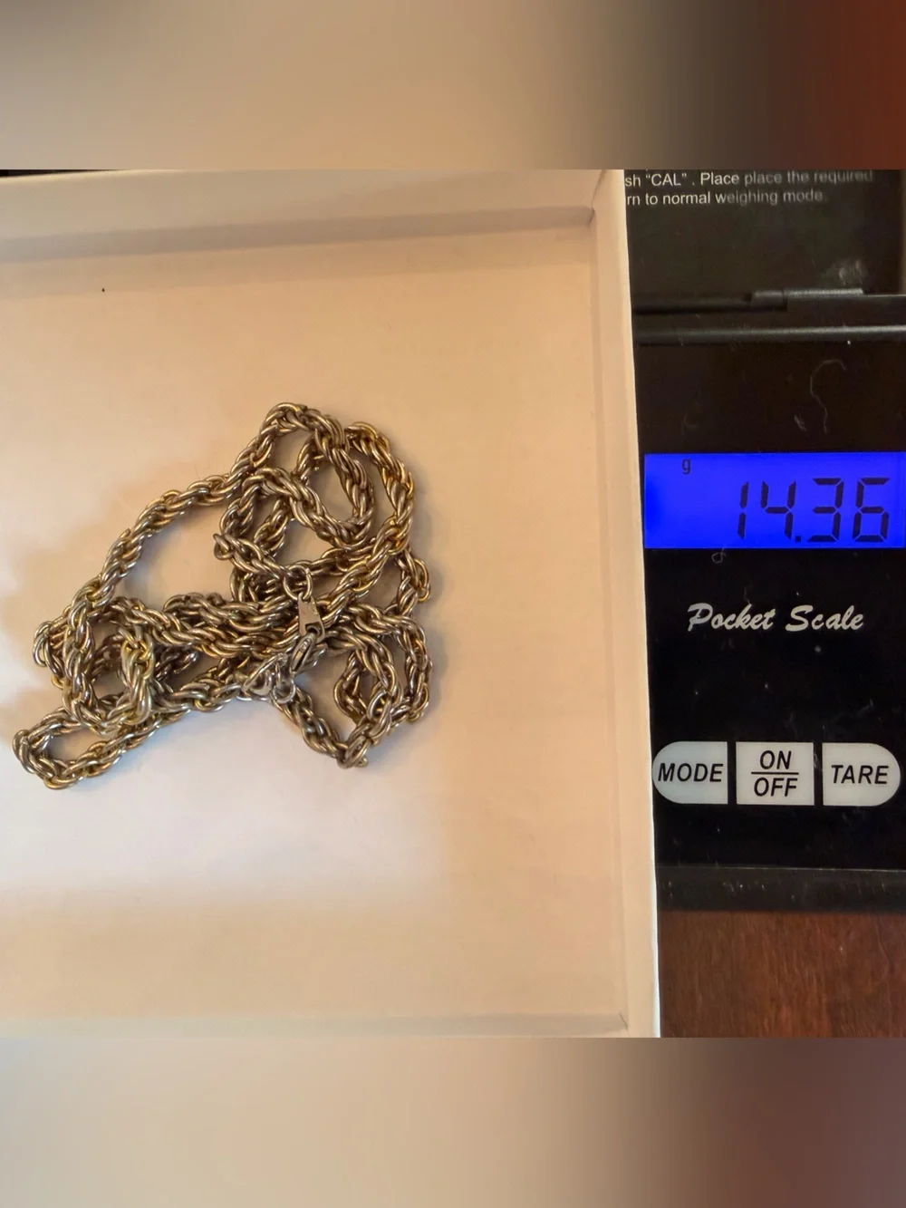 18” Stainless steel rope chain - 3.5mm, 14.3g - Picture 5 of 5